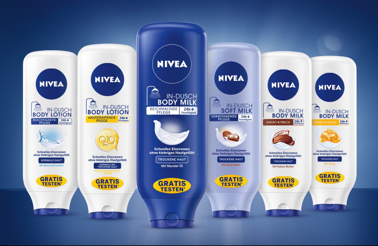 Nivea: In-Dusch-Produkt nach Wahl gratis testen
